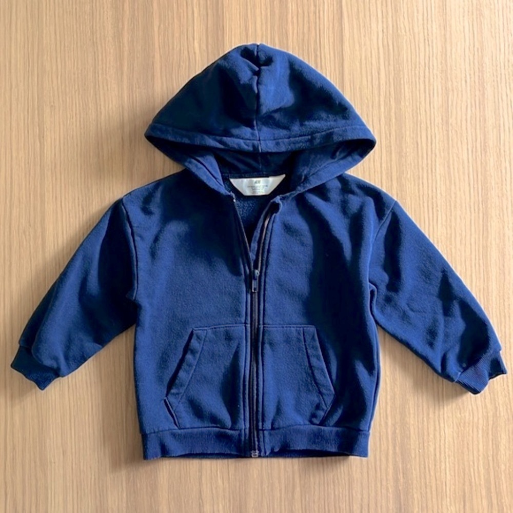 H&M toddler cotton hoodie with zipper, 2-4 years